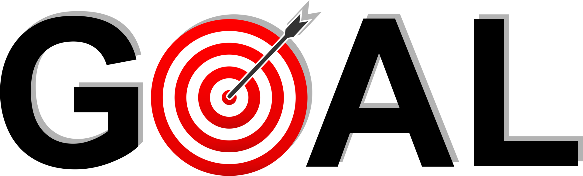 Goal letter with dart design transparent background png
