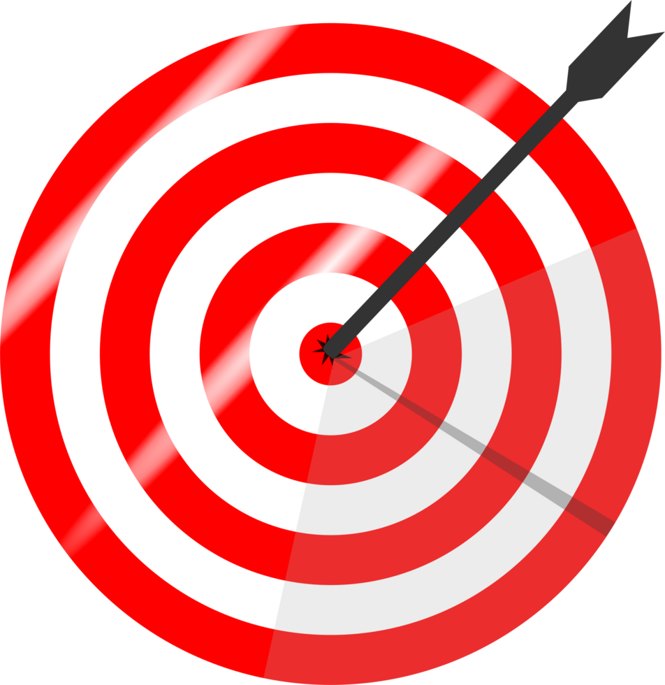Dart icon sign symbol red white design transparent background png