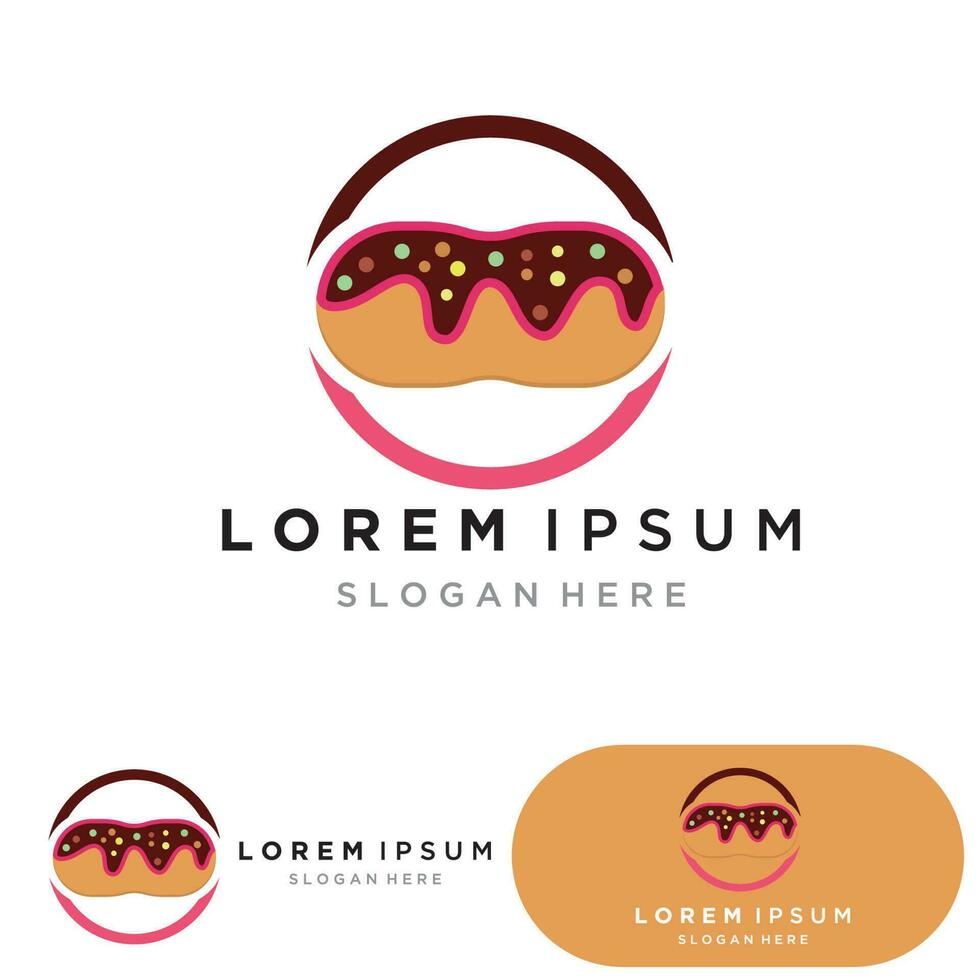 Donuts logo vector template illustration