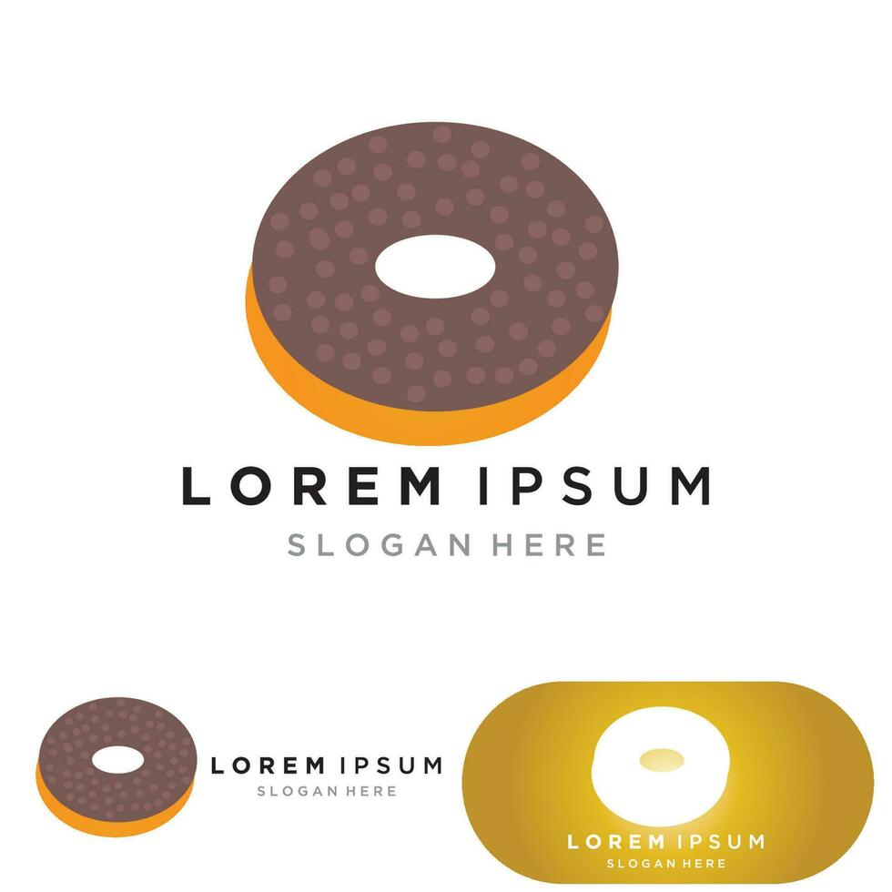 Donuts logo vector template illustration