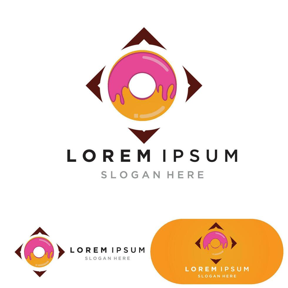 Donuts logo vector template illustration