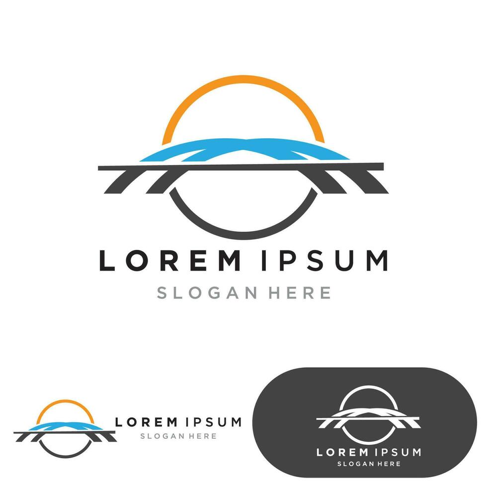 Bridge logo vector icon illustration design template
