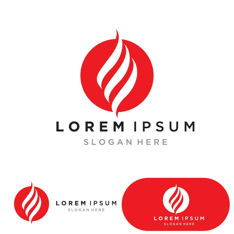 Fire Logo Template  Flame Symbol  Icon Vector