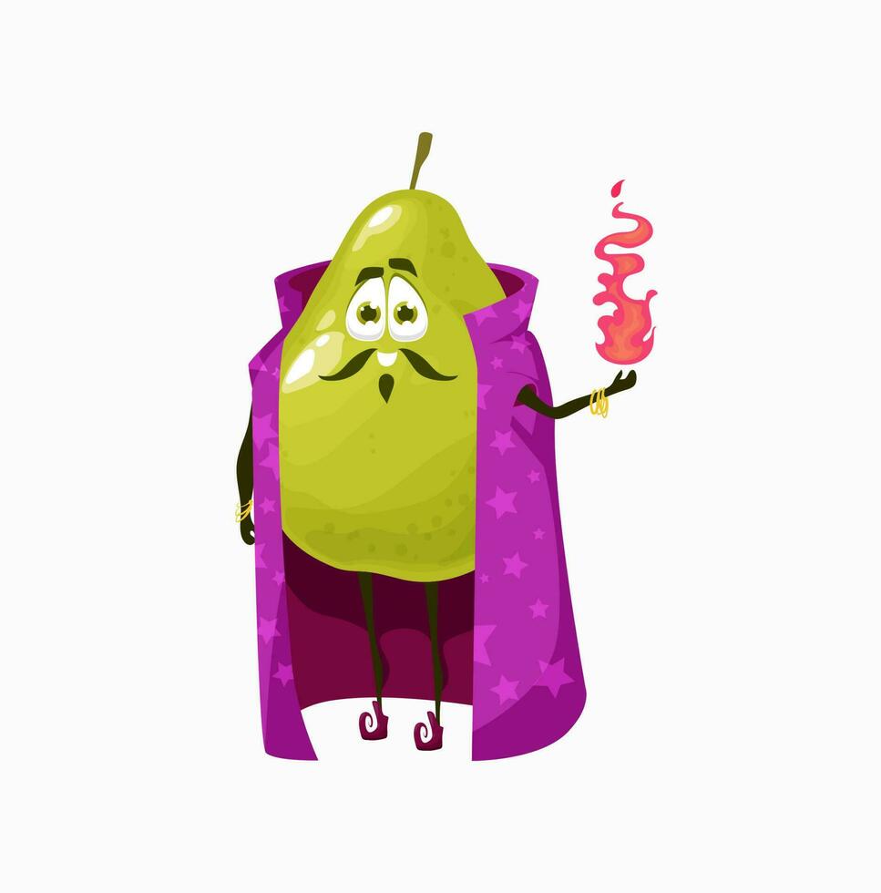 Magician guava pear fruit isolated exotic wizard vector