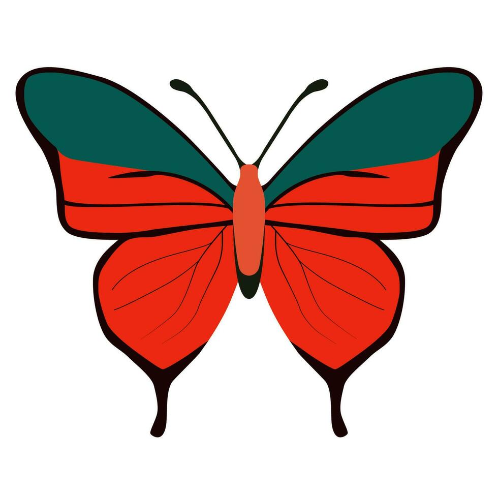 Butterfly simple icon. Vector Illustration