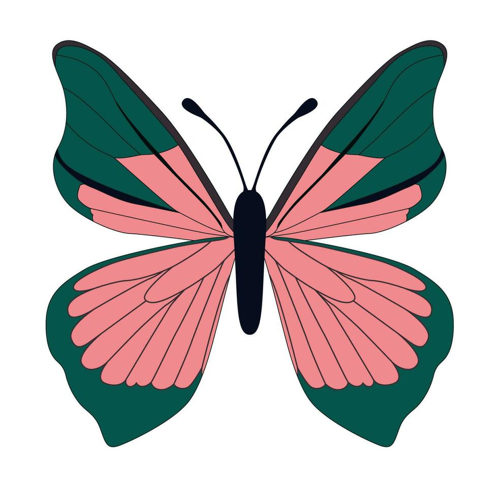 Butterfly simple icon. Vector Illustration