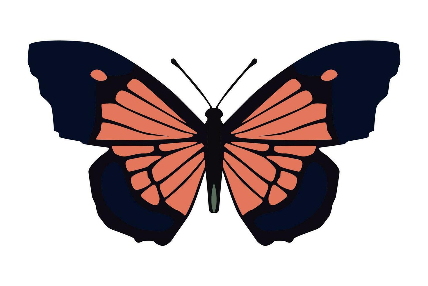 Butterfly simple icon. Vector Illustration