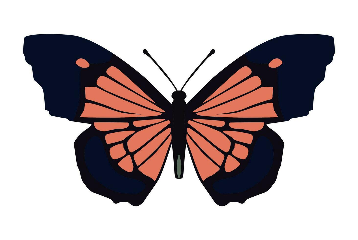 Butterfly simple icon. Vector Illustration