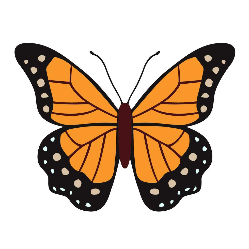 Butterfly simple icon. Vector Illustration