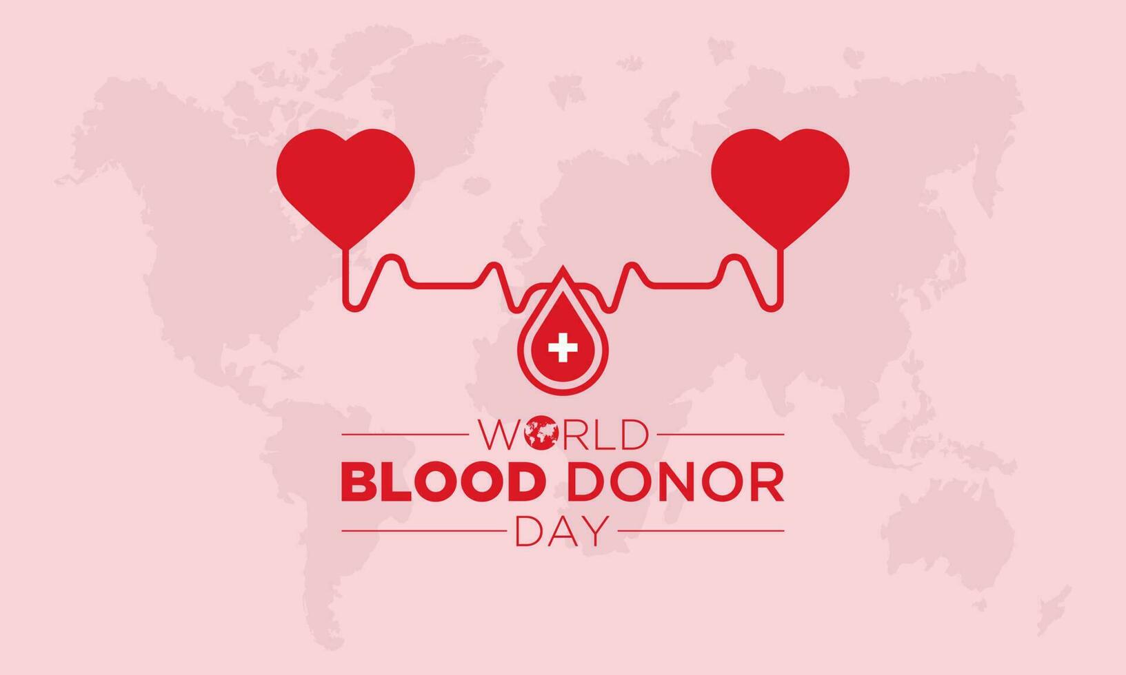 World blood donor day is observed every year in june 14. Donate blood concept illustration background for world blood donor day. Vector illustration.