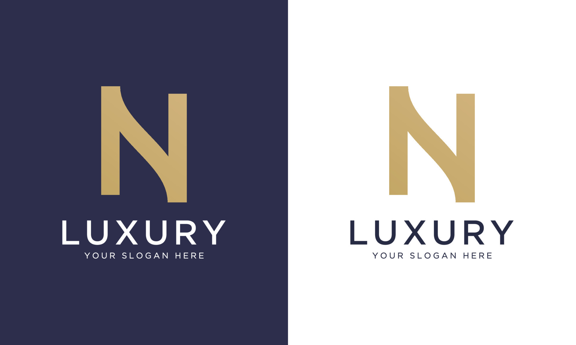 Luxury letter v logo template in gold color royal Vector Image