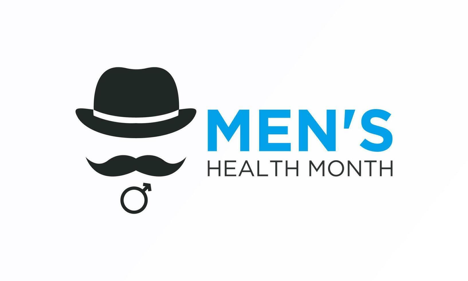 Men's health month is observed every year in june. June is national men's health awareness month. Vector template for banner, greeting card, poster with background. Vector illustration.