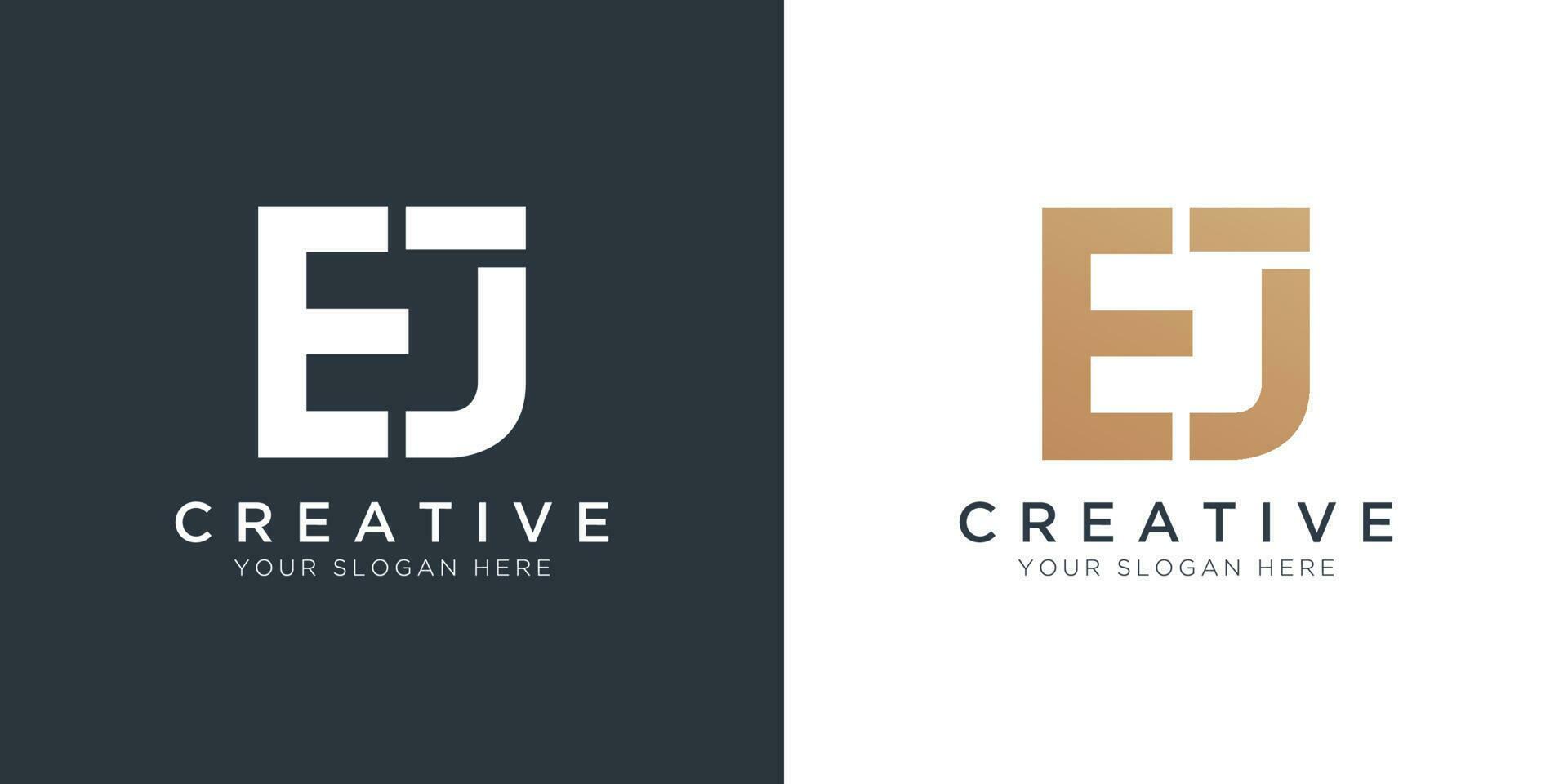 Luxury Letter Ej Logo Template In Gold And White Color. Initial Luxury ...