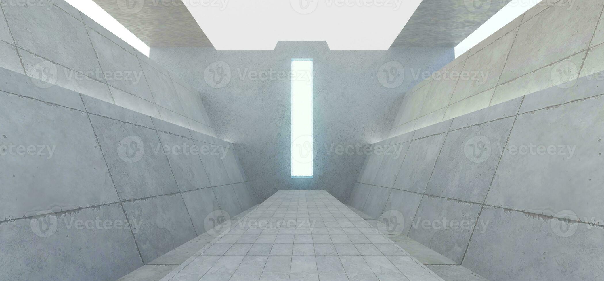 walkway pipe cement surface Futuristic Technology Tunnel Room Empty Tunnel Neon Glow Dark Corridor Fluorescent Neon Color Background Spaceship 3d Illustration photo