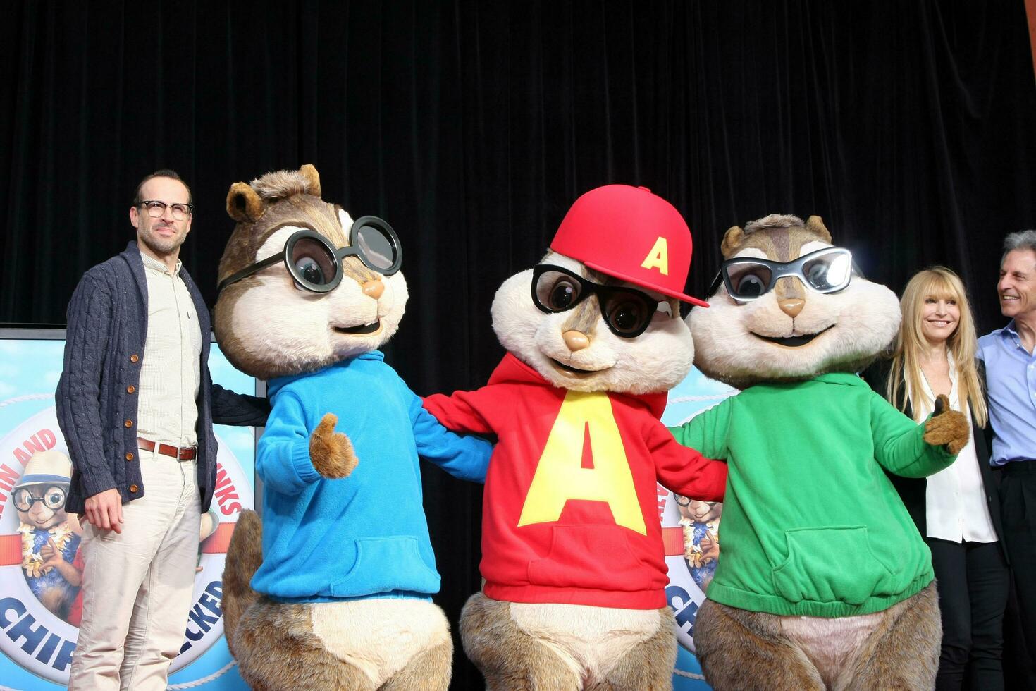 LOS ANGELES  NOV 1  Jason Lee Alvin and The Chipmunks at the Alvin  The Chipmunks Hand and Foot Print Ceremony at the Graumans Chinese Theatre on November 1 2011 in Los Angeles CA photo