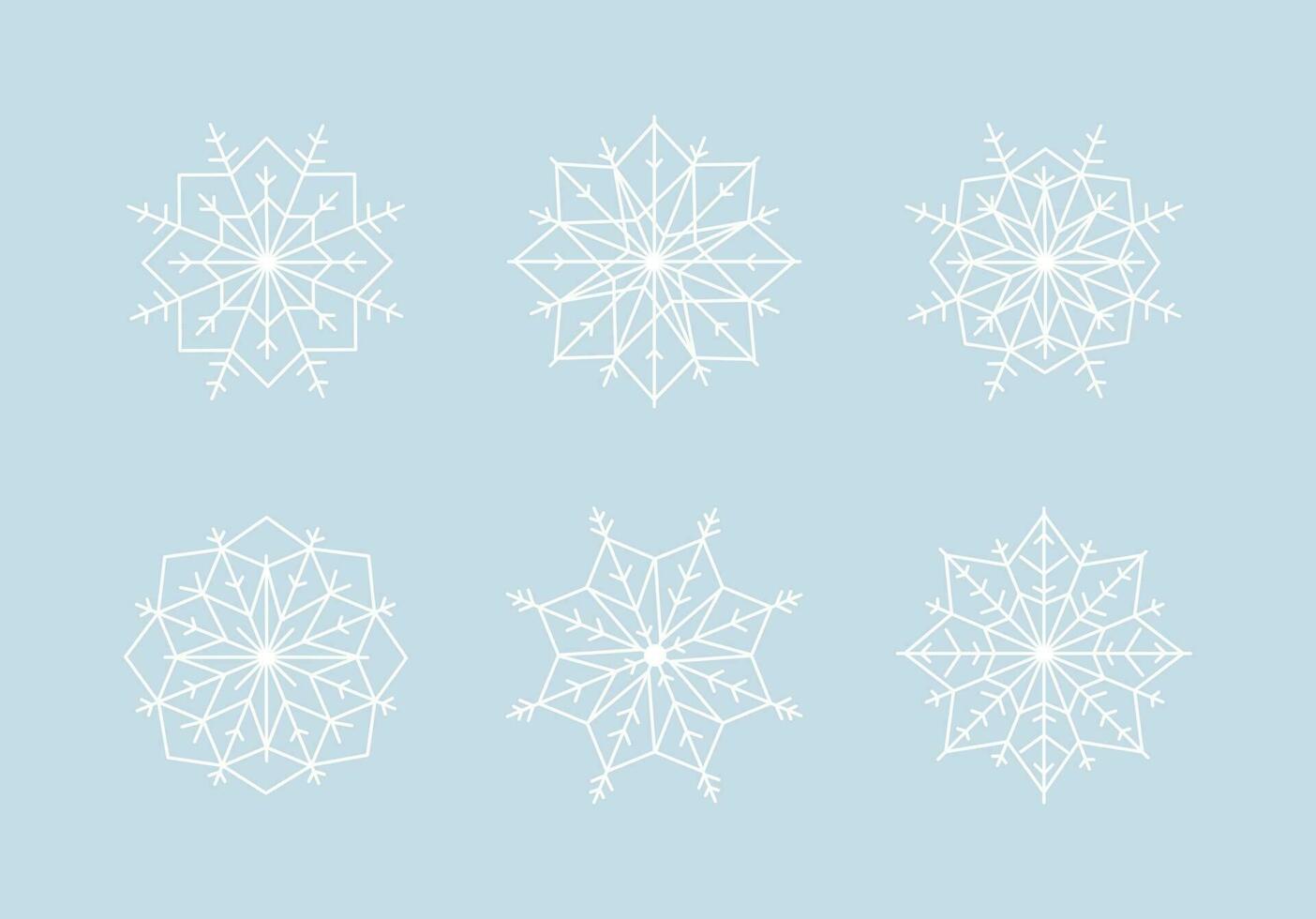 White snowflakes for decoration vector