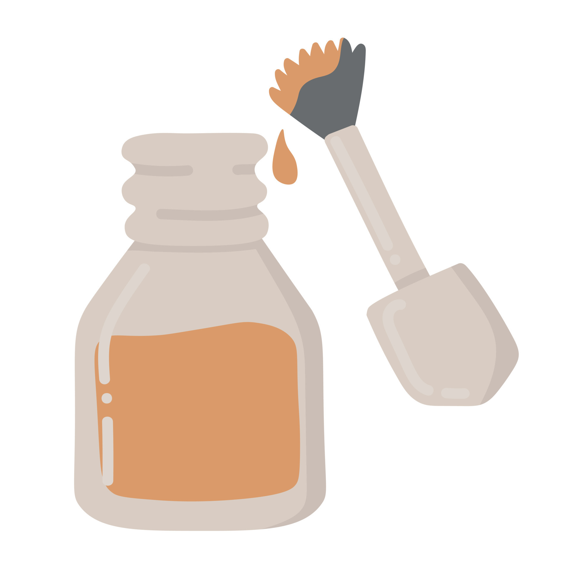 Doodle clipart nail polish with brush 23525979 Vector Art at Vecteezy