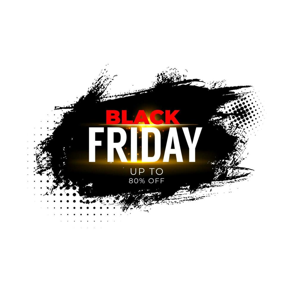 Black Friday sale banner, discount offer promotion vector