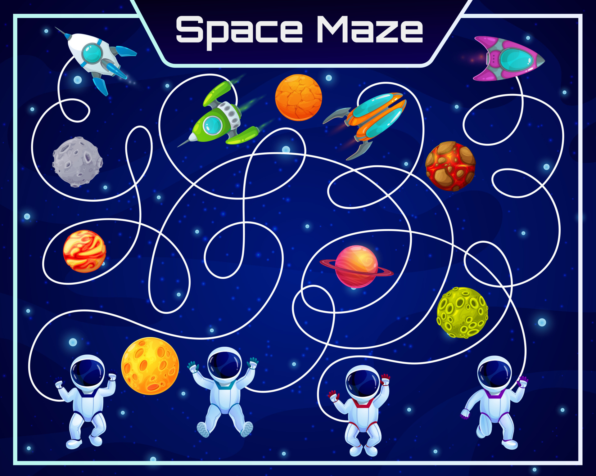Космические игры для детей на день космонавтики. Лабиринт космос для детей. Игра космический Лабиринт. Задания про космос. Лабиринт космос для детей 5-6 лет.