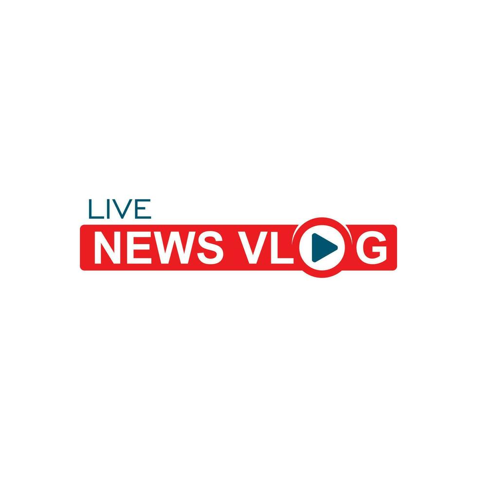 News streaming vlog, tv live broadcast icon vector