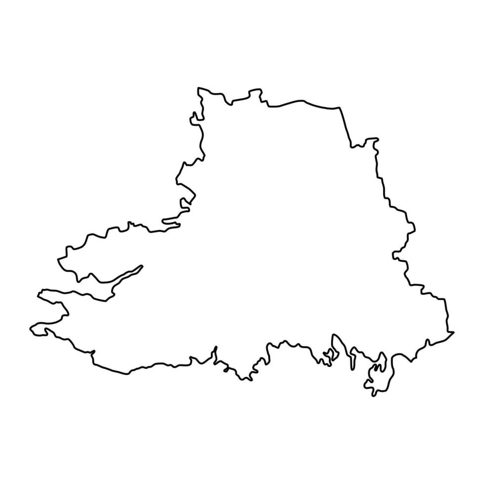 Kherson oblast map, province of Ukraine. Vector illustration.