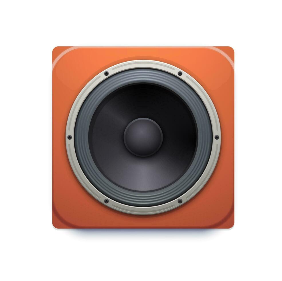 Sound speaker icon, audio or music stereo system vector