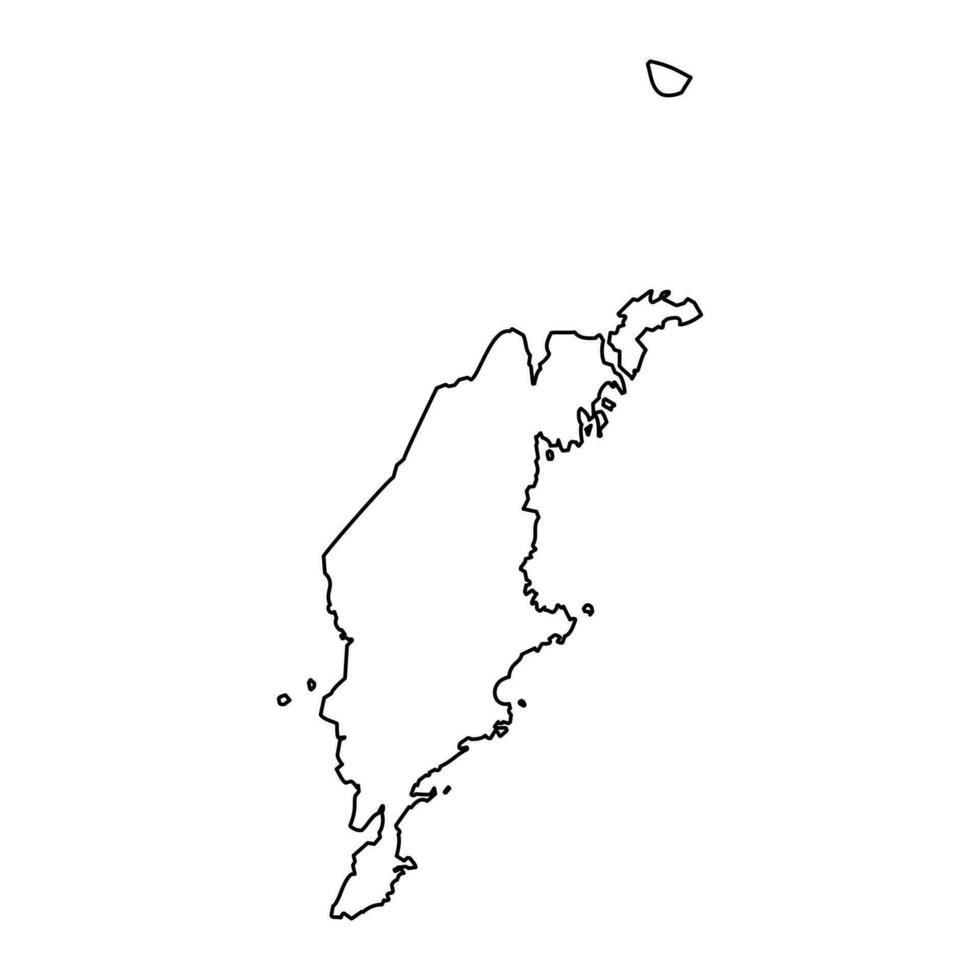 Gotland condado mapa, provincia de Suecia. vector ilustración.
