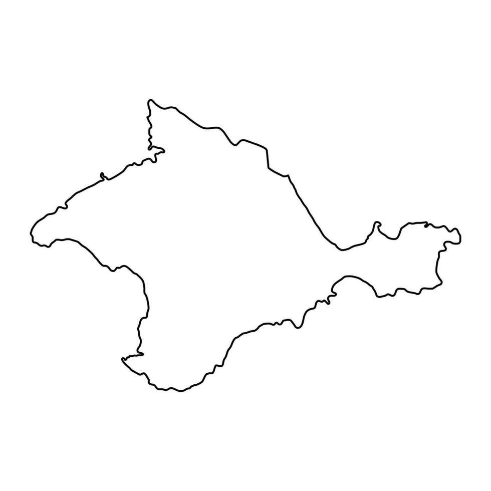 Autonomous Republic of Crimea map, province of Ukraine. Vector illustration.