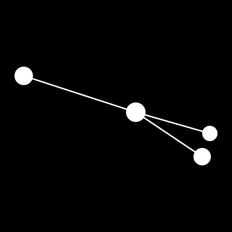 Sagitta constellation map. Vector illustration.