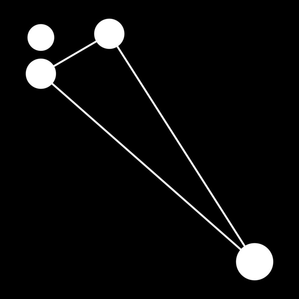 Triangulum constellation map. Vector illustration.