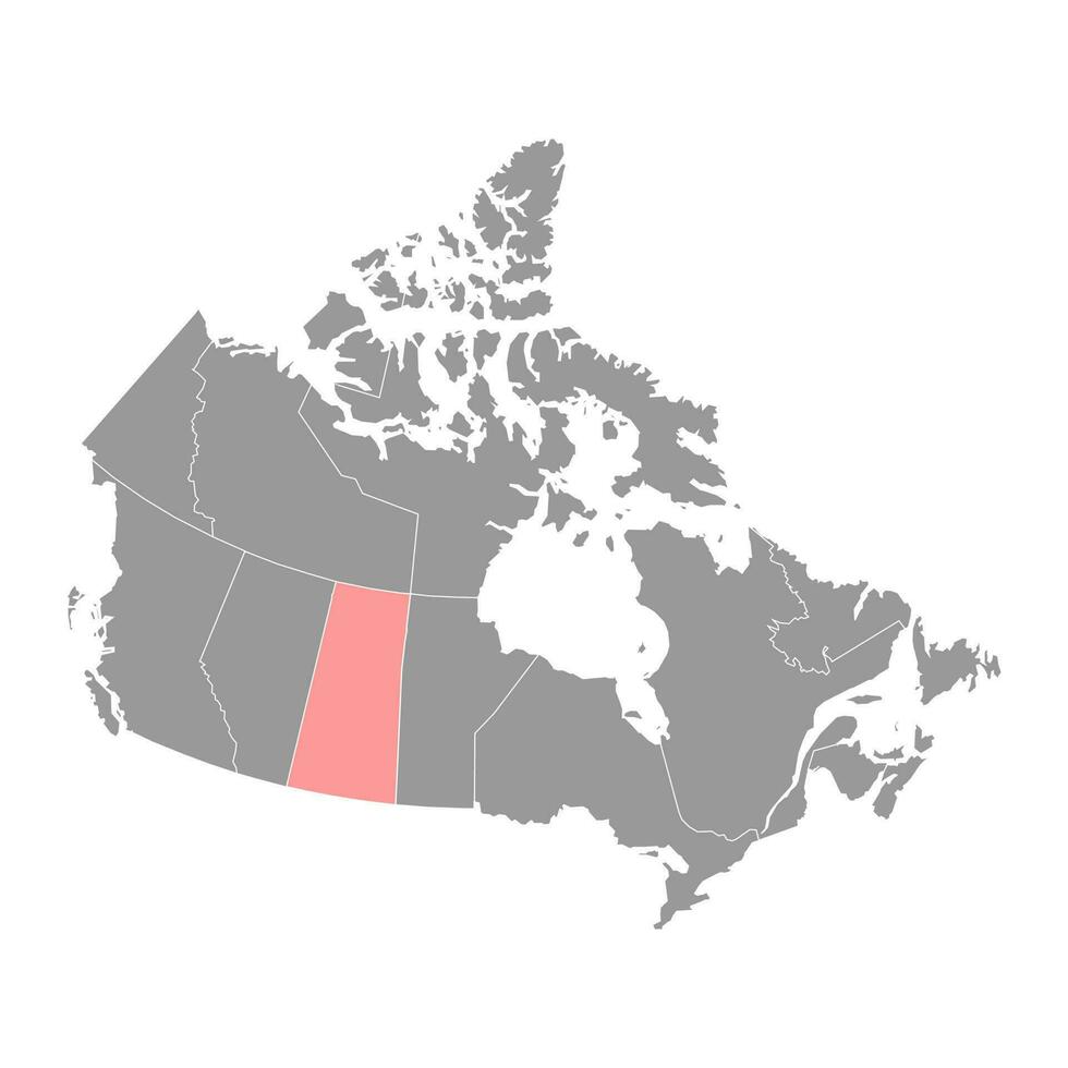 Saskatchewan map, province of Canada. Vector illustration.