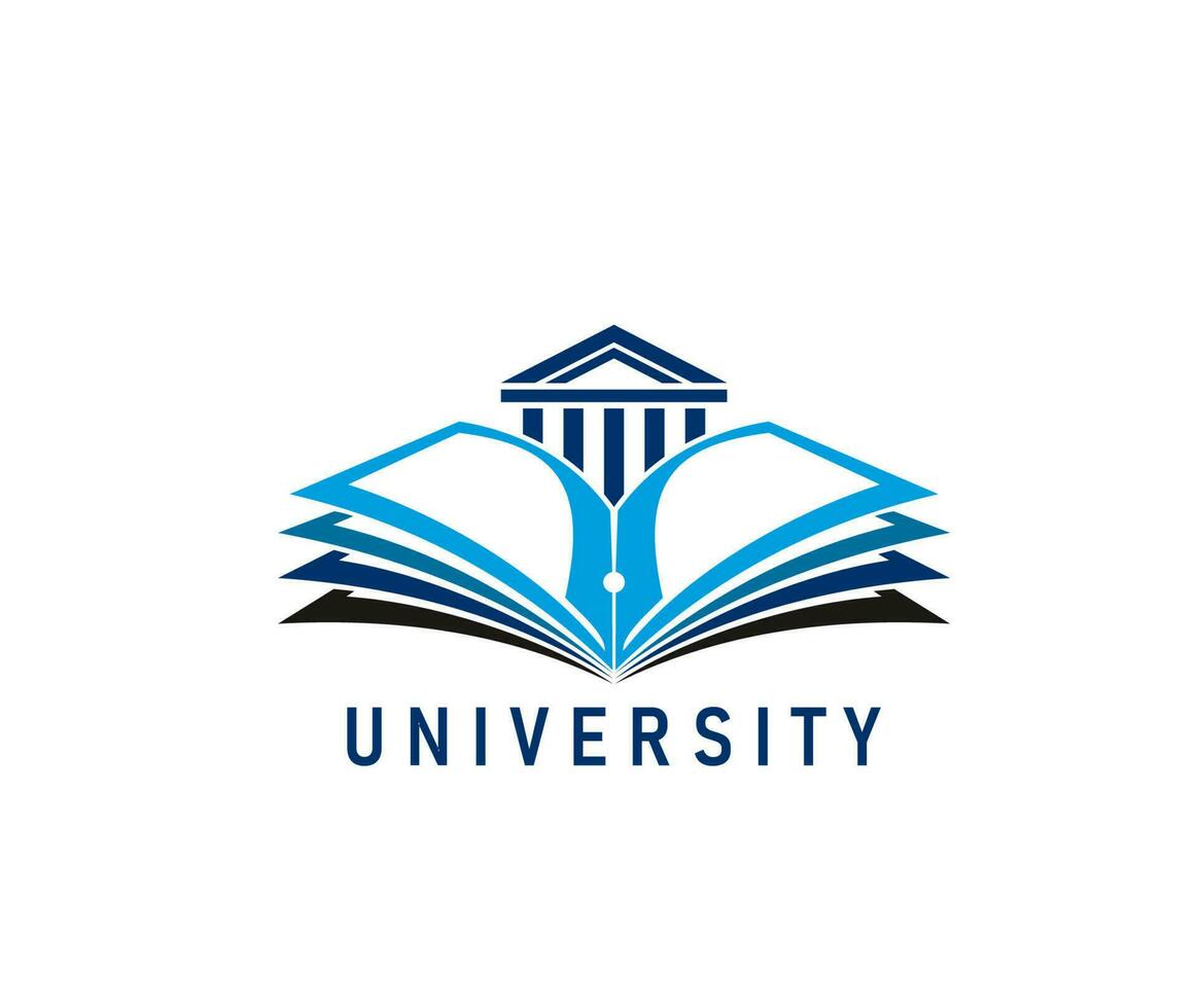 University education book icon, library dictionary vector