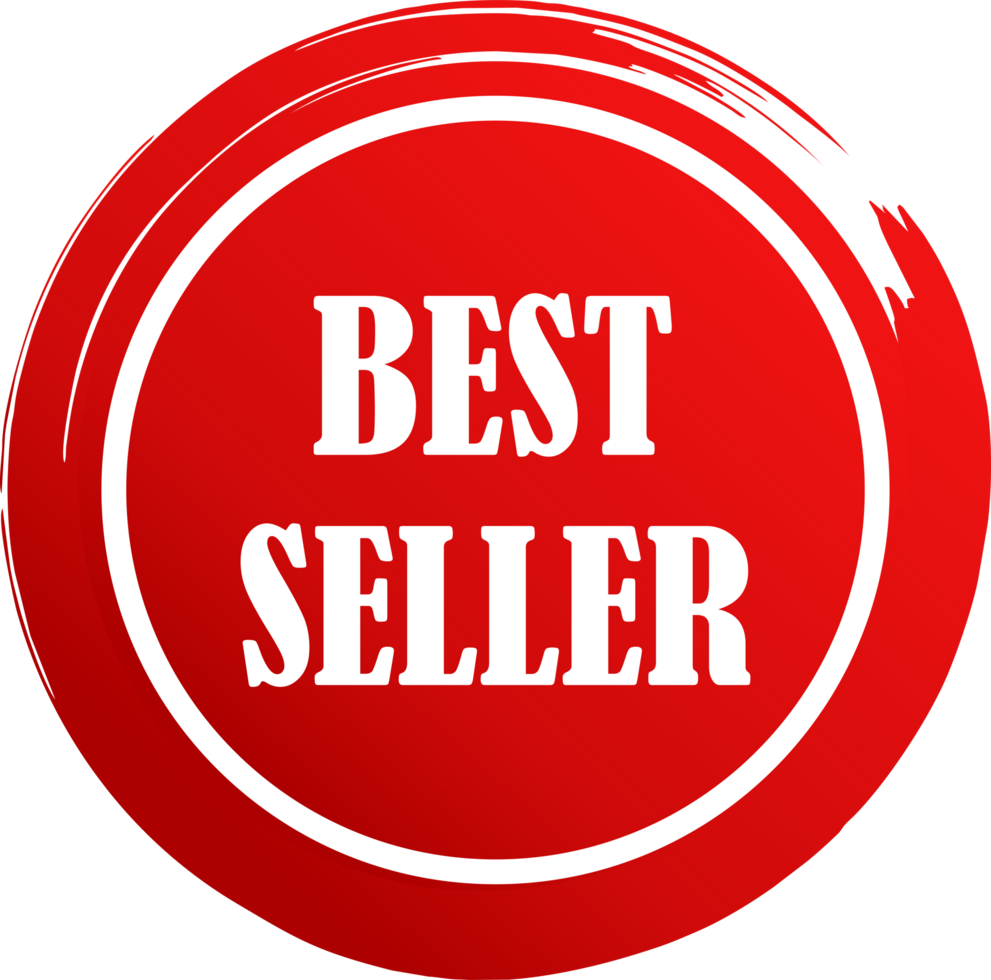 Best seller symbol icon sign red design transparent background