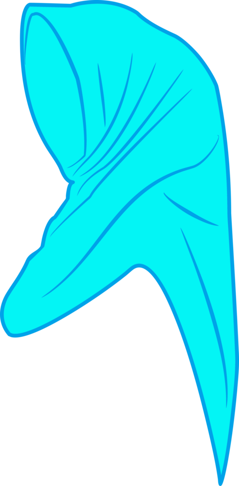 Hijab icon symbol logo blue design transparent background png