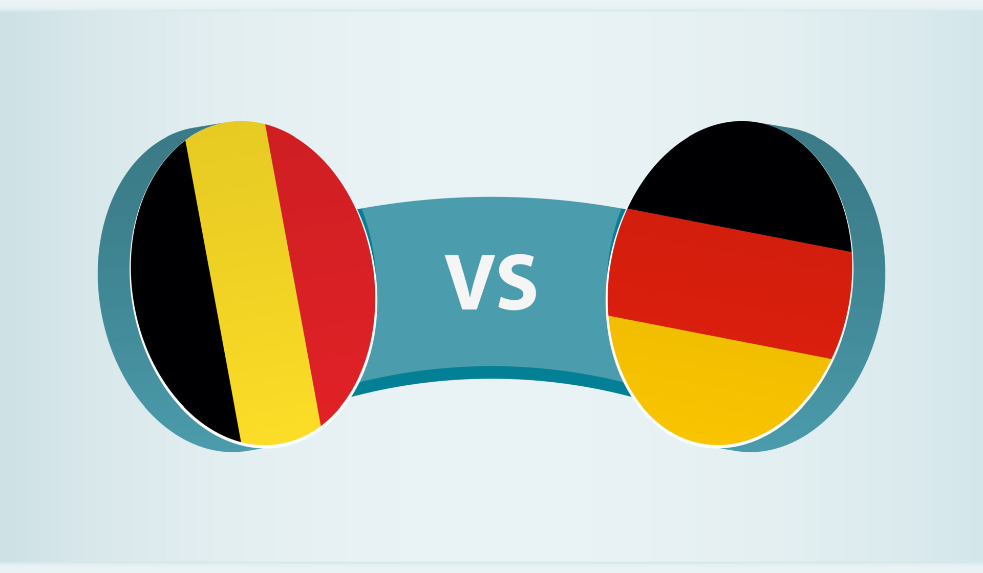 Belgium versus Germany, team sports competition concept. 23528013