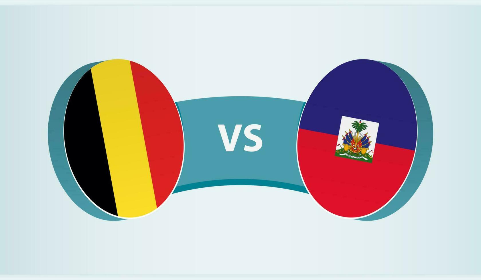 Bélgica versus Haití, equipo Deportes competencia concepto. vector