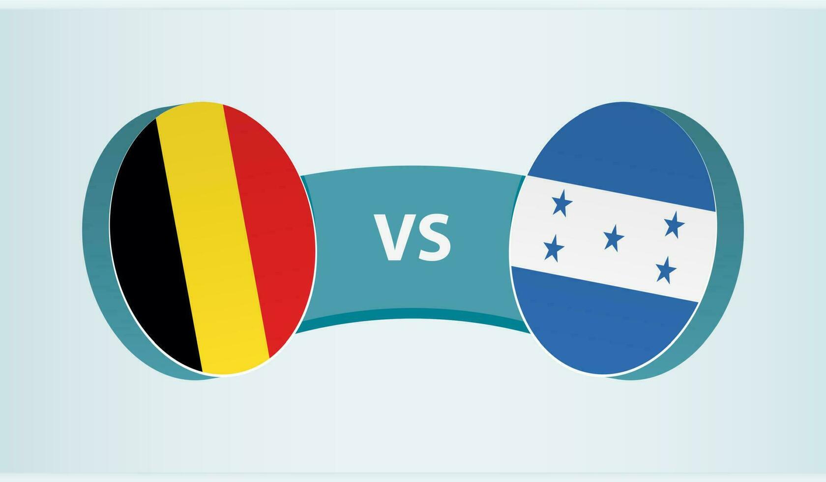 Belgium versus Honduras, team sports competition concept. vector