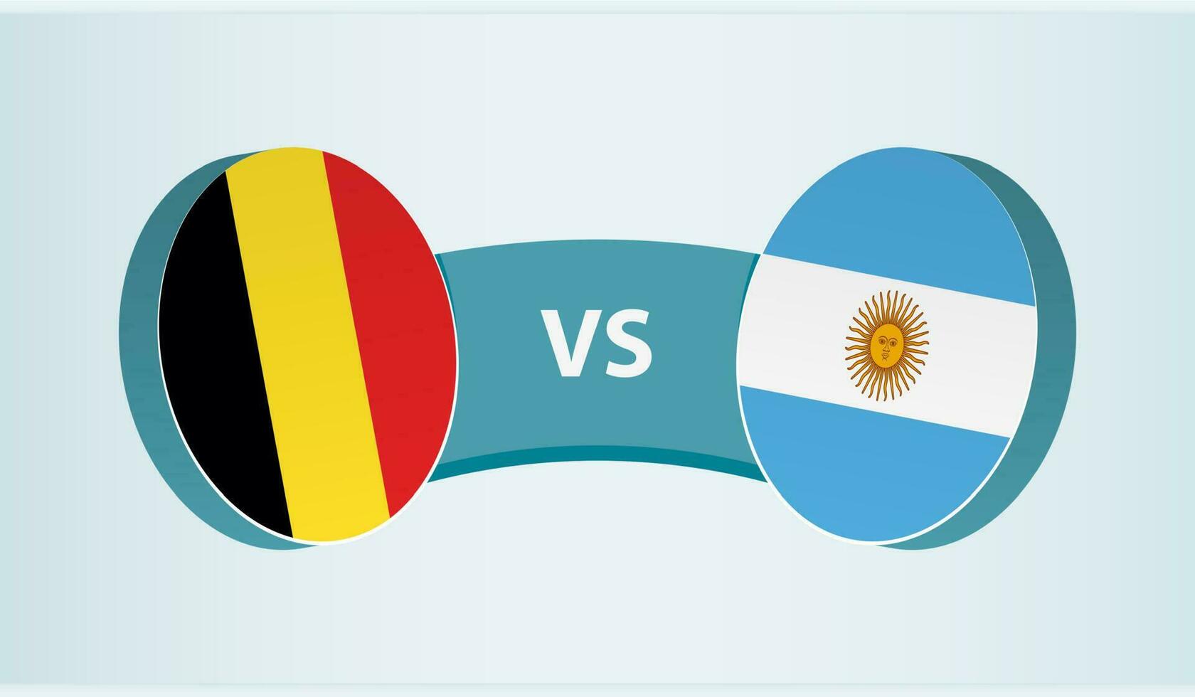 Belgium versus Argentina, team sports competition concept. 23528178