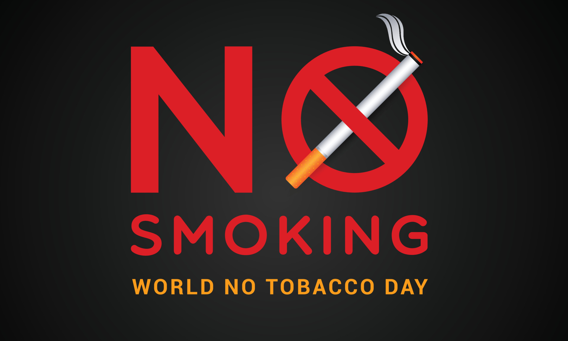 No smoking, world no tobacco day with cigarette and forbidden sign awareness post banner design