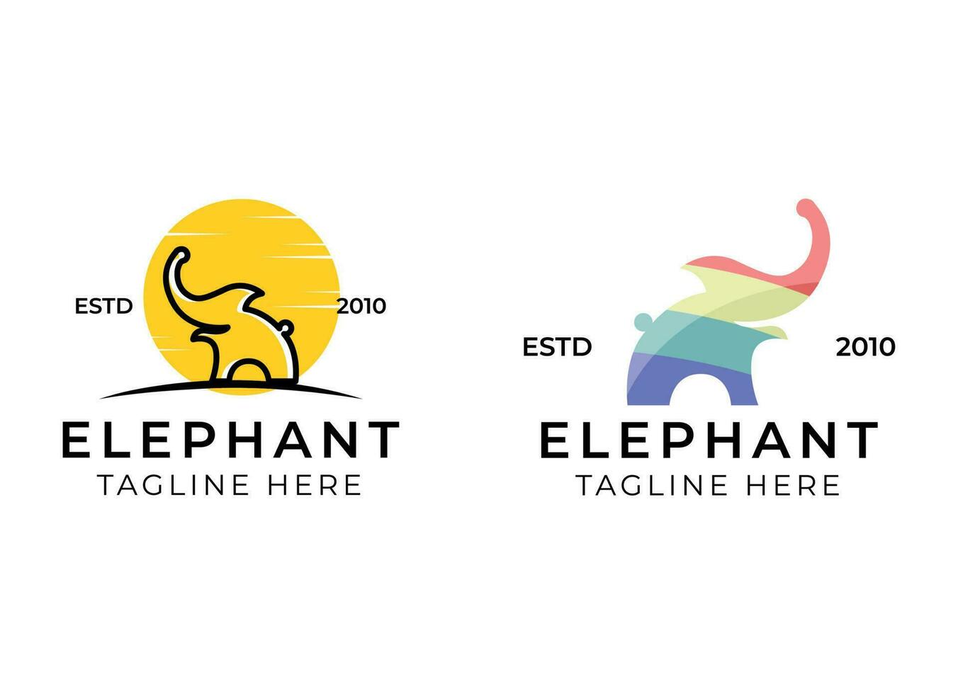 elefante logo diseño. moderno elefante logo vector