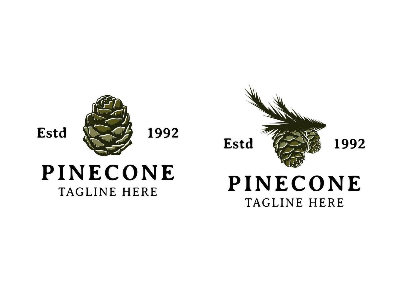 Pinecone Logo Design. Pinecone icon vector