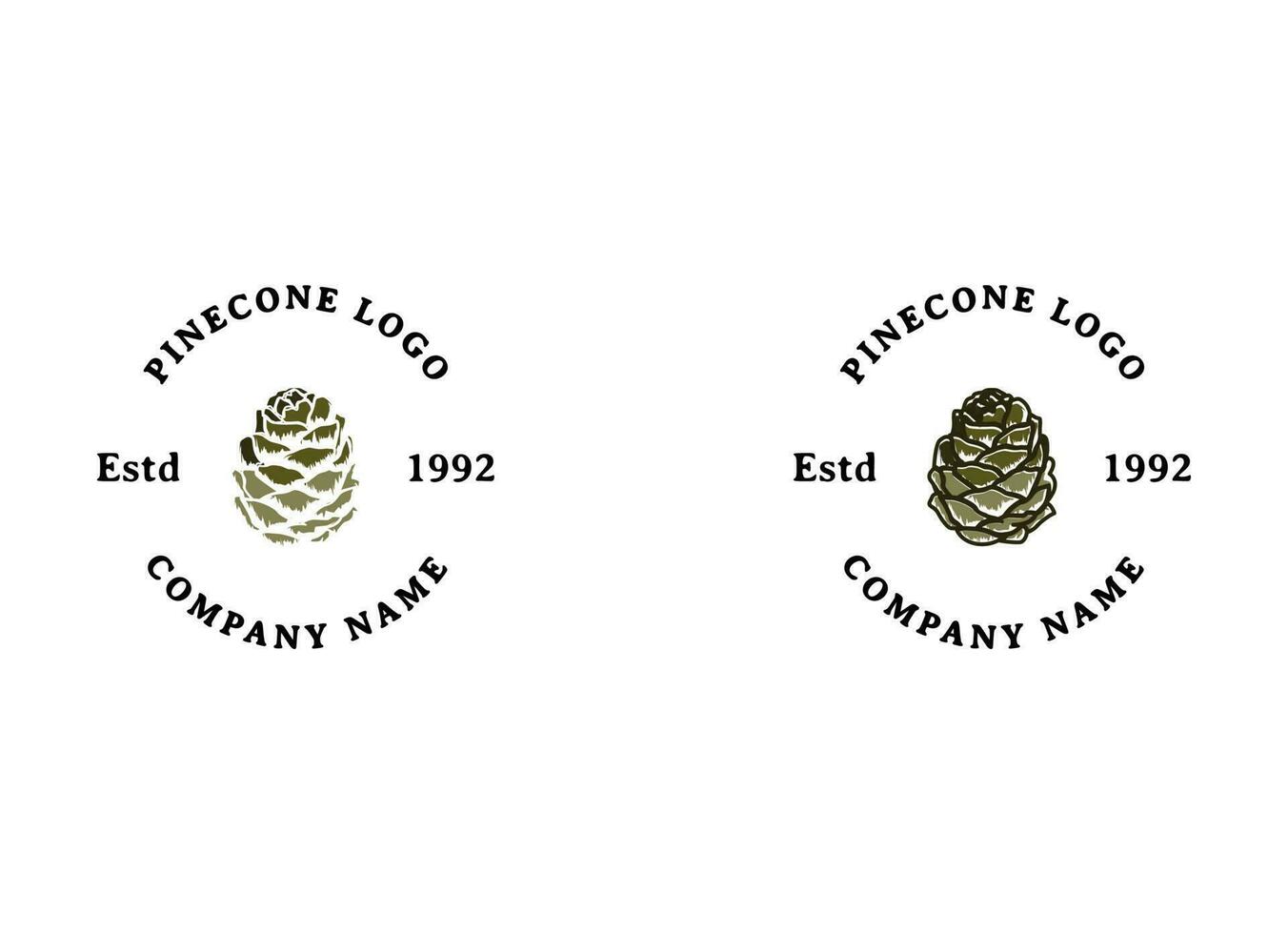 Pinecone Logo Design. Pinecone icon vector