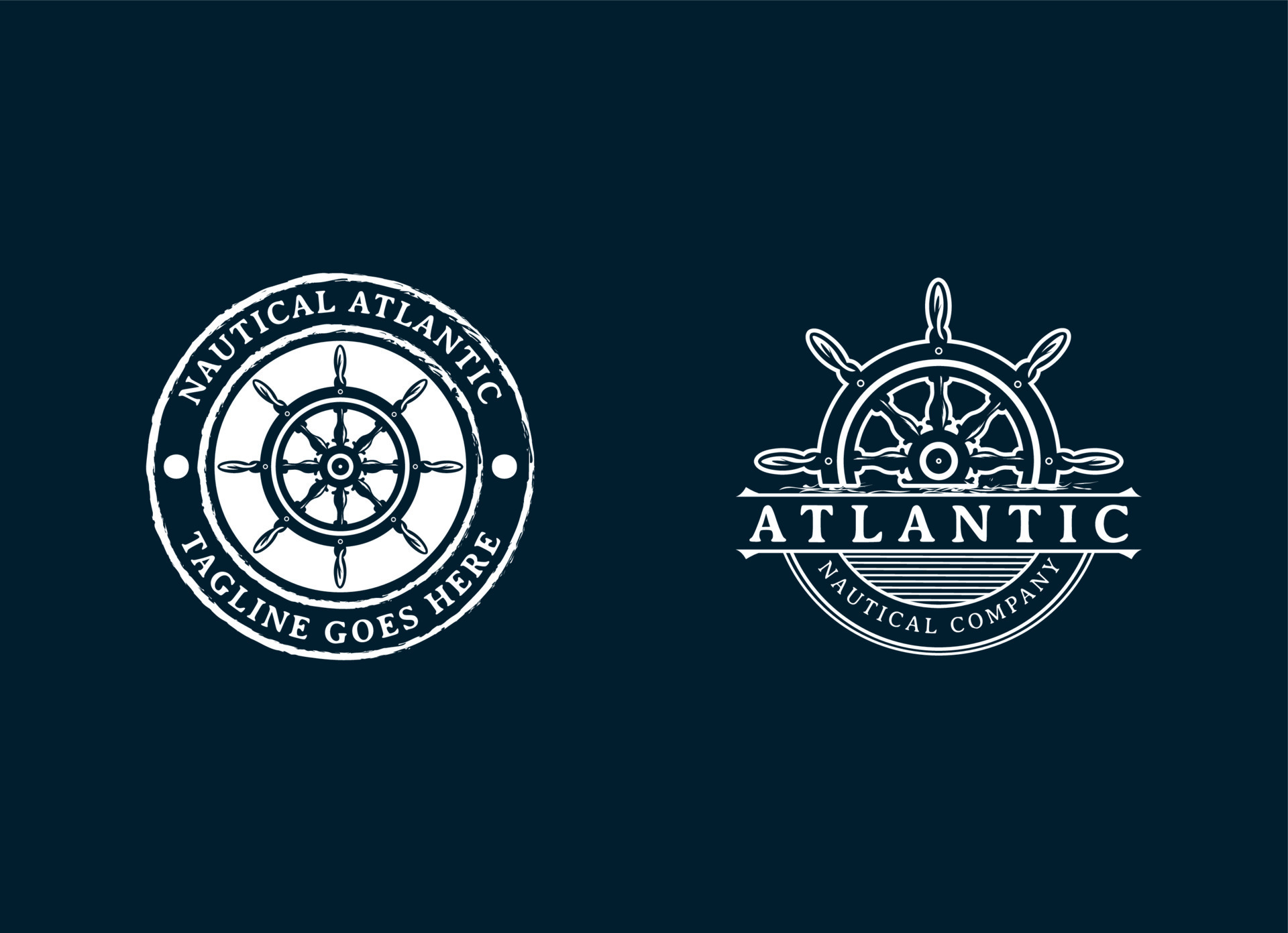 Nautical And Sailor Marine Logo Design 23528509 Vector Art At Vecteezy Nautical And Sailor Marine Logo Design Vector