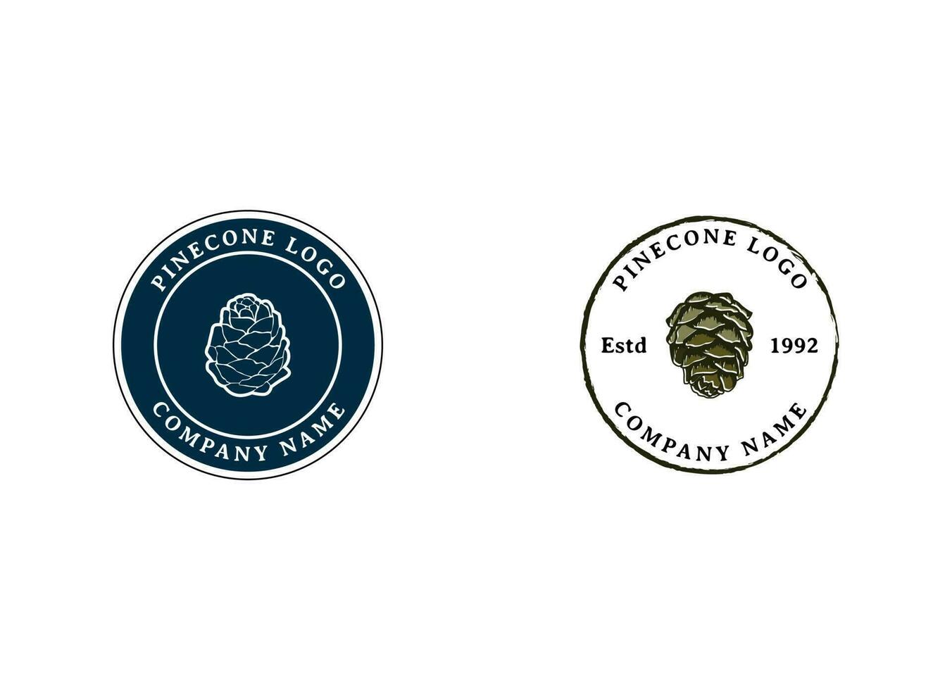 Pinecone Logo Design. Pinecone icon vector