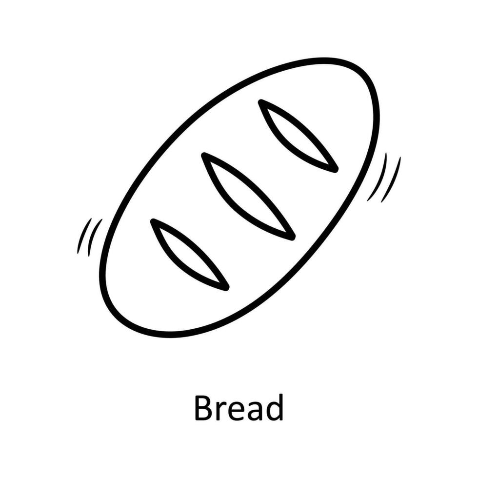 Bread vector Outline Icon Design illustration. Christmas Symbol on White background EPS 10 File