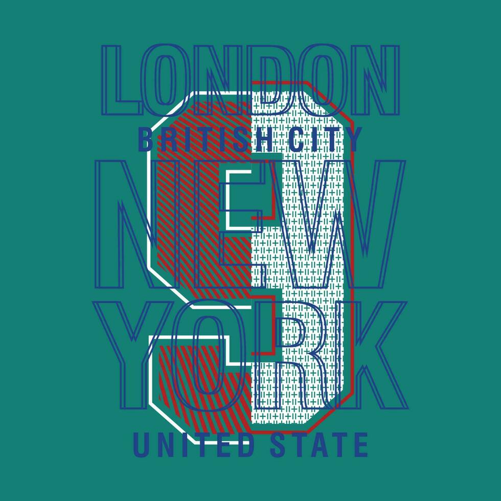 Londres, nuevo York ciudad gráfico Moda estilo, t camisa diseño, tipografía vector, ilustración vector