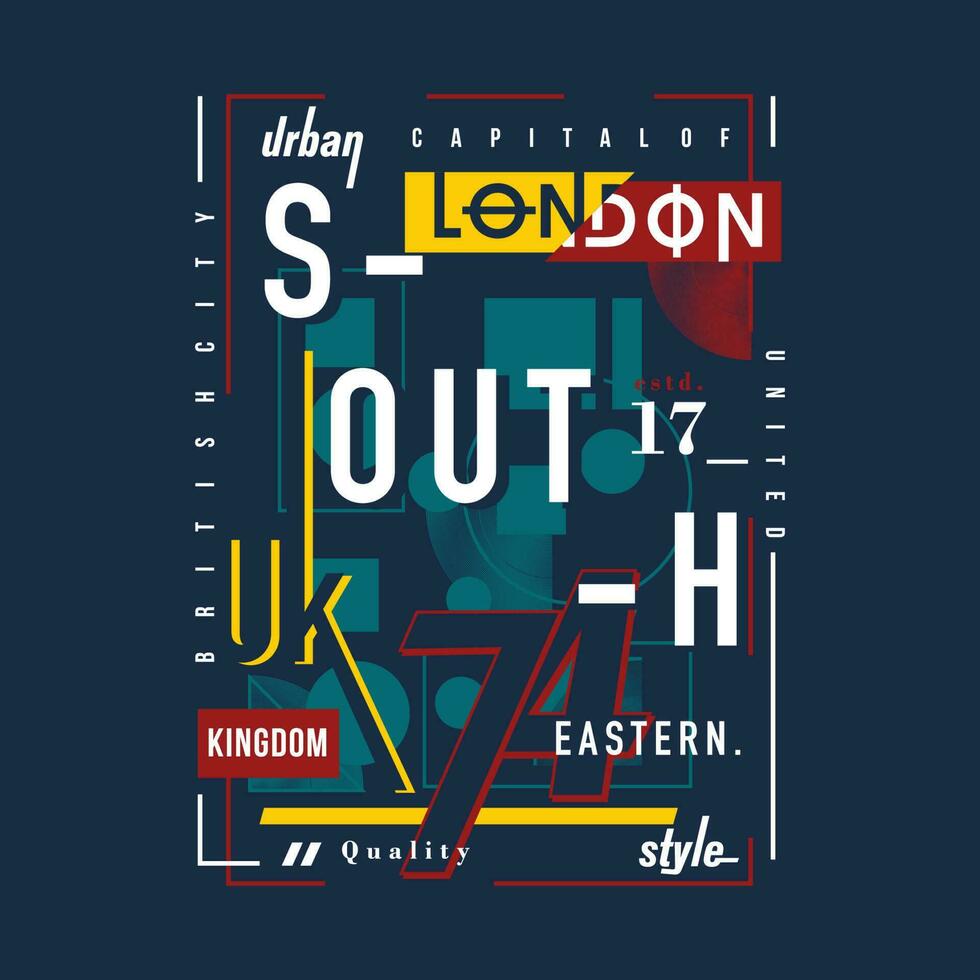 Londres texto marco urbano calle, gráfico diseño, tipografía vector ilustración, moderno estilo, para impresión t camisa