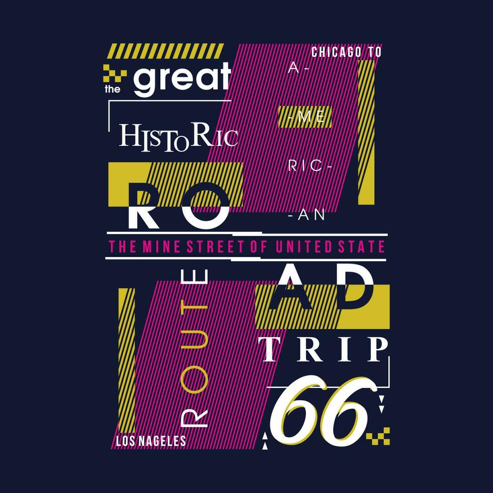 genial histórico la carretera viaje ruta gráfico t camisa diseño, tipografía vector, ilustración, casual estilo vector