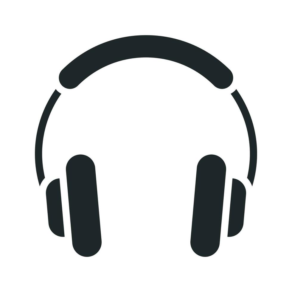 Headphones vector Solid icon. EPS 10 File