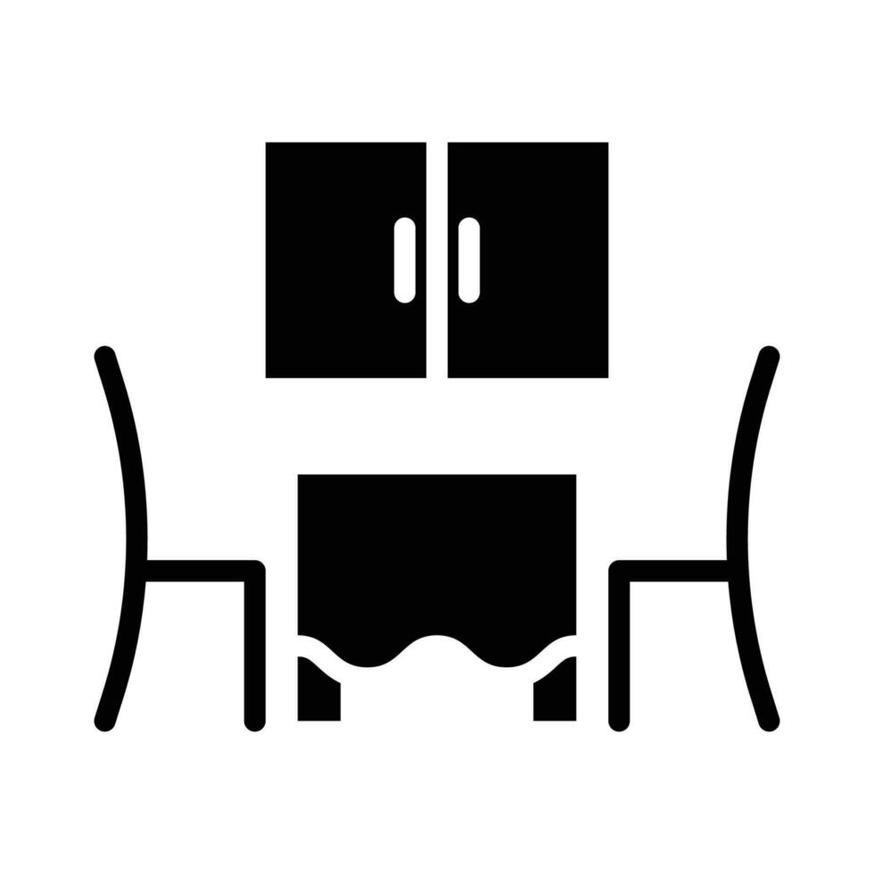 Dining Room vector Solid  icon . Simple stock illustration stock